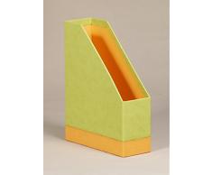 Clairefontaine Rhodiarama Zeitschriftenständer aus Kunstleder Italienisch 10 x 25 x 31 cm Anisgrün