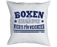 Boxen Sprüche Kissen - Deko Boxen : Boxen Extreme Sport -- Kissen mit Füllung -- Farbe: weiss