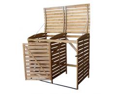 MCombo Mülltonnenbox Mülltonnenverkleidung, Holz