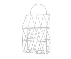 HomeDecTime Küche Dekoschale Metall Gemüsekorb Snackteller Snackteller Brotkorb Mehrzweckkörbe - Weiß