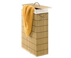 Wenko Wäschetonne Lückenfüller, extra schmal, Bambus, 39 x 60 x 18,5 cm, braun