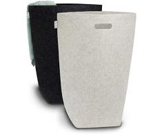 Elwin Neiles® Designer Wäschekorb aus stilvollem Filz - Faltbarer Wäschesammler mit Griffen & Magnetverschluss - Wäschesack