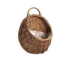 Fablcrew Blumentopf, Korb, zum Aufhängen, aus geflochtenem Rattan, für Haus, Garten, Wanddekoration, Türdekoration