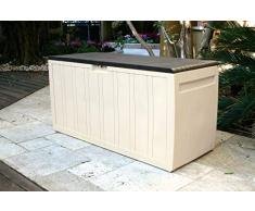 XXL Kissenbox/Auflagenbox Leonardo in Creme-Weiß mit 270 Liter Nutzvolumen- robust, abwaschbar und einfach im Aufbau