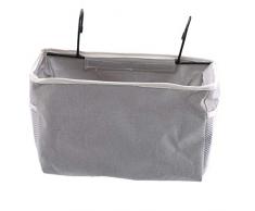 L_shop Bed Side Hanging Bag Büro Haken Lagerung Caddy Bin Wohnheim Bettgitter Organizion Zeitschriftenhalter, grau