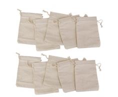 10 Kleine Wäsche Jutesack Schmuck Beutel Kordelzug Geschenktüten Hochzeit Gunsten