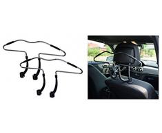 2 Stück Autokleiderbügel Kleiderbügel für PKW, KFZ Reisebügel zur Befestigung an der Kopfstütze (Dressbutler) für Kleider, Hemder, Anzuege Jacke, Shirts usw.Car Headrest Hanger von all-around24 (2)