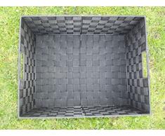 Regalkorb-Schubladenkorb, Allzweckkorb aus Nylon, schwarz, Größe 3, ca. 34 x 27 x 18