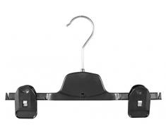 Clipbügel, Hosenbügel, Klammerbügel, Kinderbügel, 29cm, schwarz, NEU, 15 Stück