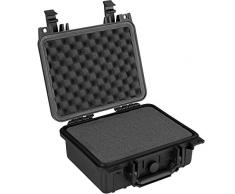 TecTake 800574 - Universalbox Kamera-Schutzkoffer, Leichte und Robuste Hartschale aus Kunststoff, 3 Schaumstoffeinlagen - Diverse Größen (S | Nr. 402869)
