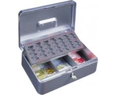 Rottner Geldkassette Wien mit Münzzählbrett und Tragegriff silber T02927