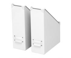 IKEA FJÄLLA 2 Stück Zeitschriftensammler weiß