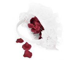 Blumenmädchenkörbe Romantische Hochzeit Blumen Spitze Band Korb Zeremonie Bankett Dekoration Weiß