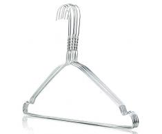 Hangerworld 500 Verzinkte Silber Metall Kleiderbügel 41cm Drahtkleiderbügel Heimgebrauch Reinigung