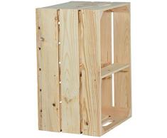 neue stabile Obstkiste Stiege, Apfelkiste, Weinkiste aus dem Alten Land +++ Natur 54x35x30 cm (Natur mit Mittebrettquer)