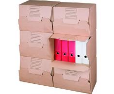 karton-billiger Archivbox für Ordner mit Frontklappe für bis zu 5 Ordner 10 Stück