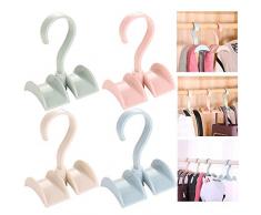 Xinlie Classico Haken Premium Krawattenhalter Gedreht Storage Rack Taschenhalter Handtaschenhalter Handtaschenhalter Taschen Haken Aufhänger Haken für Tasche Rucksack Gurt Krawatte Schal (4 Stück)