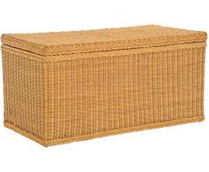 korb.outlet Truhe/Wäschetruhe aus Rattan (Honig, Groß)