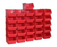 26x Profi Sichtboxen PP Größe 3 rot NEU Stapelbox Sicht-Lagerbox Boxen Sichtbox