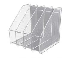 KINTRADE 4 Spalten, Metallgeflecht, Dokumentenständer, Zeitschriftenablage für Schreibtisch-Organizer, Home Office Supplies