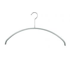 MAWA 0312015052 10 x Kleiderbügel mit Steg, SKINfriedly Anti Rutsch Beschichtung 40cm silber