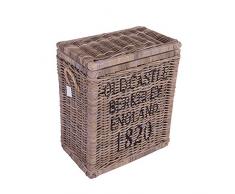 Vintage-Line Truhe Old Castle Berkeley England 1820 Korbtruhe Rattankorb Wäschekorb Naturrattan Rattan
