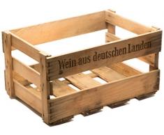 Kistenkolli Altes Land Schöne Originale Weinkiste Holzkiste mit Aufschrift 46cm x 30,5cm x 24cm