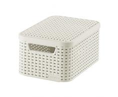 Curver 03617-885-00 Aufbewahrungsbox Style mit Deckel S, 7 L, creme