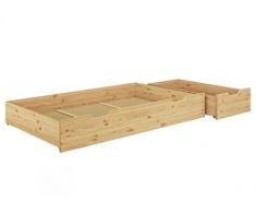 Erst-Holz® Bettkasten für unsere Seniorenbetten - 2-teilig - Kiefer Natur - 90.10-S4-2