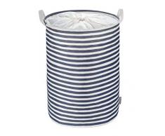 WELLENBORG® Wäschekorb mit Sichtschutz - [36x48cm | 50 Liter] - Wäschesammler robust & stabil - Faltbarer Wäschekorb mit wasserabweisender Innenseite - schöner & moderner Wäschebehälter