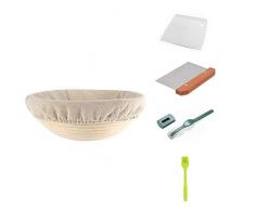 Brotprüfkorb Runde Brotform Bannetonprüfkörbe Rising Rattan Handgemachte Rattanschale für professionelle und Heimbäcker