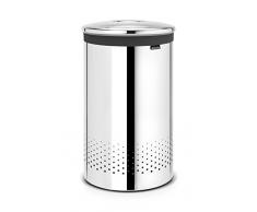 Brabantia 105203 Wäschebox 60 L Edelstahldeckel, brilliant steel