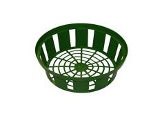 Xclou Blumenzwiebel-Pflanzschale in Grün, Zwiebel-Pflanzkorb aus Kunststoff mit 31 cm Durchmesser im 3er Set, Pflanzschalen für Blumenzwiebeln, 3 Pflanzkörbe für Zwiebeln für den Garten