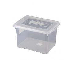Curver Aufbewahrungsbox mit Deckel 20L transparent Mehrzweckbox Kiste Box Deko Kunststoff