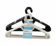 Centi Kleiderbügel LUX, 10er-Set, schwarz und weiß sortiert, 1 Set