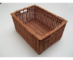 Regalkorb-Schubladenkorb aus gesottener Weide, ca. 28 x 28 x 23
