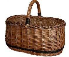 PP Korb Einkaufskorb Weide Weidenkorb (KZA085 - Autokorb, groß, mit Farbe)