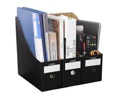 Stehsammler Schreibtisch Organisation 3 Stücke Stehordner Set Zeitschriftenständer Kraftpapier Prospekthalter Zeitschriften Dokumente Sammler Ordnungssystem für Büro Bibliothek Arbeitszimmer