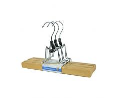 3Stk. DIES&DAS Designer Qualitäts Hosenspanner aus Holz mit Filzeinlage rutschfest 26 cm mit 360 Grad drehbaren Haken aus Lotusholz Hosenbügel Hosenklammer Hosenspannbügel Spannbügel Kleiderbügel Kleiderspanner Klammerbügel