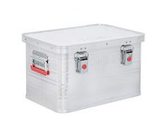 STIER Alubox, Aluminiumbox 30L, Staub- und spritzwasserresistent mit Gummidichtung und 2 Klapphandgriffen, Transportkiste