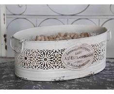 Chic Antique * Metall Korb, Schale, Tablett, Shabby Chic, 36x25x14 cm