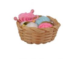 Deanyi Empfindliche 01.12 Puppenhaus Miniatur Nadel Korb Mini Puppenhaus Knitting Werkzeug Set Dekoration Zubehör Vivid Toy Modell Toys