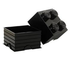 LEGO Lizenzkollektion 40031733 - Stapelbare Aufbewahrungsbox 4 Noppen, schwarz