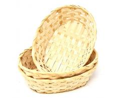 Lashuma Geflochtene Füllkörbe 3 Stück Osterkörbe, Leere Aufbewahrungsboxen Brotkörbe, Natur Farbene Weidenkörbe 23 x 17 cm