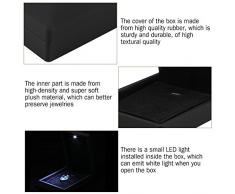 Schmuckschatulle, LED beleuchteter Ring/Anhänger/Armband/Halskette Schmuck-Vitrine Geschenke Aufbewahrungsbox(Armband box größe)