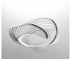 Alessi ACO02 Trinity Korbschale aus Edelstahl 18/10 glänzend Poliert, Durchmesser 26,0 cm