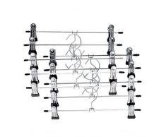 OYJJ Kleiderbügel mit Clip, Edelstahl, verstellbar, 10 Stück