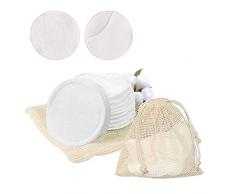 Abschminkpads Aaschbar, Wiederverwendbare Wattepads aus Bambus | Perfekt zum Reinigen von Gesicht | Umweltfreundlich |Weich | Zero Waste | Für alle Hauttypen (20 Stück Abschminkpads + 1 Wäschebeutel)