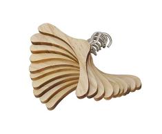 Trifycore 10 Puppen aus Holz Metall-Kleiderbügel für 1/4 Bekleidung Zubehör-Set für Puppen
