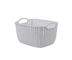 hhuanxiao Aufbewahrungsbox Desktop Nachahmung Rattan Aufbewahrungskorb Kunststoff Aufbewahrungskörbe Badezimmer Kosmetische Make-ups Korb Veranstalter Haushaltslagerung